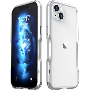 Чехол LUPHIE для iPhone 14 Plus, Armor Bumper, серебряный