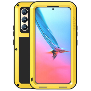 Чехол Love Mei до Samsung Galaxy S22, armored with glass, жёлтый