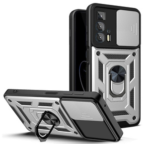 Чехол NOX Camera Slide Motorola Edge 20 Pro, CamShield Slide, серебро