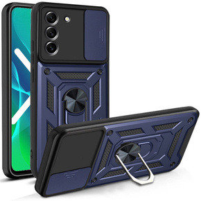 Чехол NOX Camera Slide Samsung Galaxy S21 FE, CamShield Slide, тёмно-синий