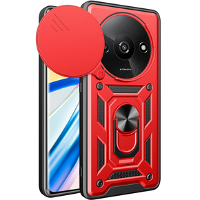 Чехол NOX Camera Slide Xiaomi Redmi A3, CamShield Slide, красный
