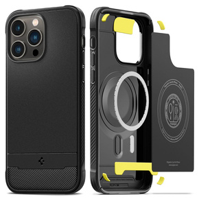 Чехол Spigen до iPhone 14 Pro Max, Rugged Armor MagSafe, чёрный