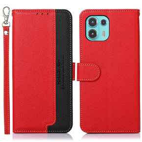 Чехол Wallet до Motorola Edge 20 Lite, KHAZNEH, Dual Color, Red