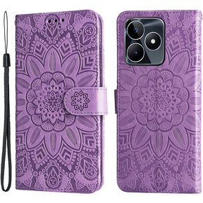 Чехол Wallet до Realme C53 4G, Flower, Purple