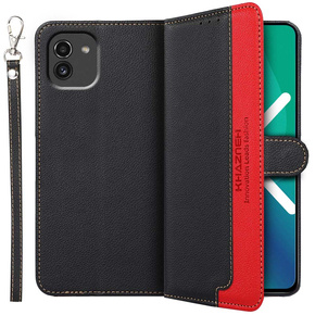 Чехол Wallet до Samsung Galaxy A03, KHAZNEH, Dual Color, Black