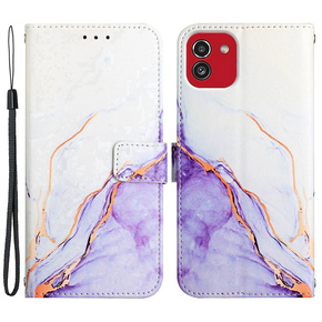 Чехол Wallet до Samsung Galaxy A03, Marble Purple