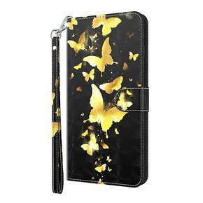 Чехол Wallet до Samsung Galaxy A52 / A52s, Light Spots, Gold Butterfly