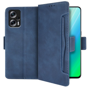 Чехол Wallet до Xiaomi Poco X4 GT 5G, Card Slot, Blue