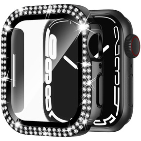 2в1 чехол и защитное стекло для часов Apple Watch 4/5/6/SE 40mm, Black