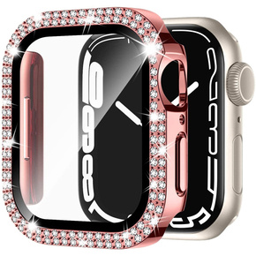 2в1 чехол и защитное стекло для часов Apple Watch 4/5/6/SE 40mm, Pink