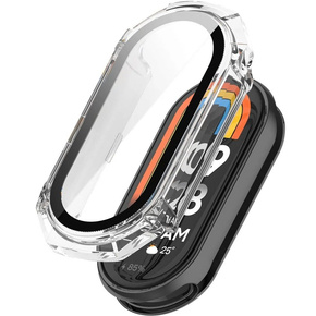 2в1 чехол и защитное стекло для часов Xiaomi Smart Band 8, Transparent