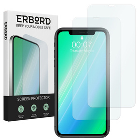 2x Закаленное стекло для iPhone 11 Pro, ERBORD 9H Hard Glass на экране