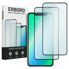 2x Закаленное стекло для iPhone X/XS/11 Pro, ERBORD 3D на весь экран