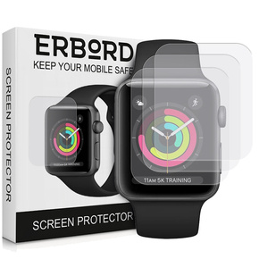 3x Гидрогелевая фольга ERBORD для Apple Watch 1/2/3 38mm