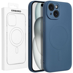 ERBORD Чехол Silicone Mag Cover для iPhone 15, синий