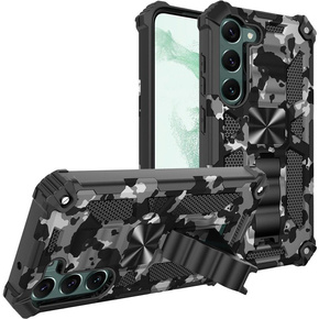 Etui Armor KickStand do Samsung Galaxy S23 Plus, Camouflage, Black
