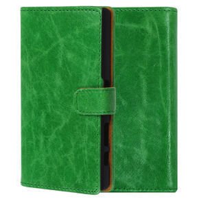 SHTL Чехол Wallet Genuine Leather до Case Sony Xperia Z5 Compact - Green