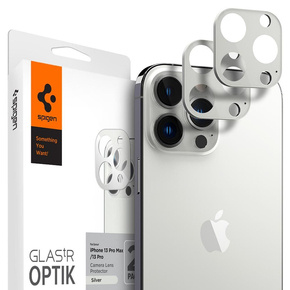 Spigen OPTIK.TR - Защитное стекло на камеру для iPhone 13 Pro / 13 Pro Max, Silver