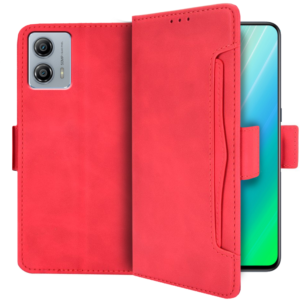 Откидной чехол для Motorola Moto G73 5G, Card Slot, красный |  Yourcase.com.ua