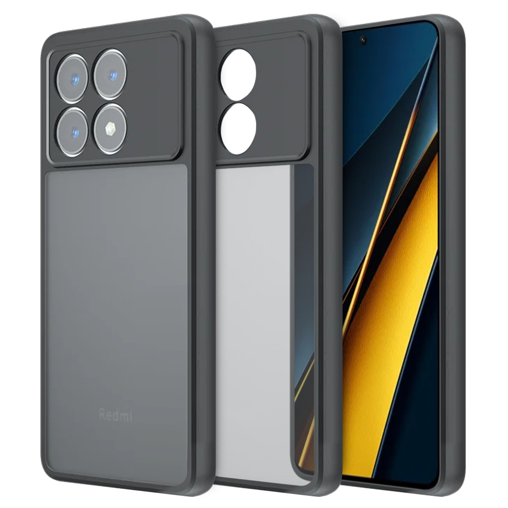 Чехол для Xiaomi Poco X6 Pro 5G, Fusion Hybrid, с защитой камеры, матовый /  чёрный | Yourcase.com.ua