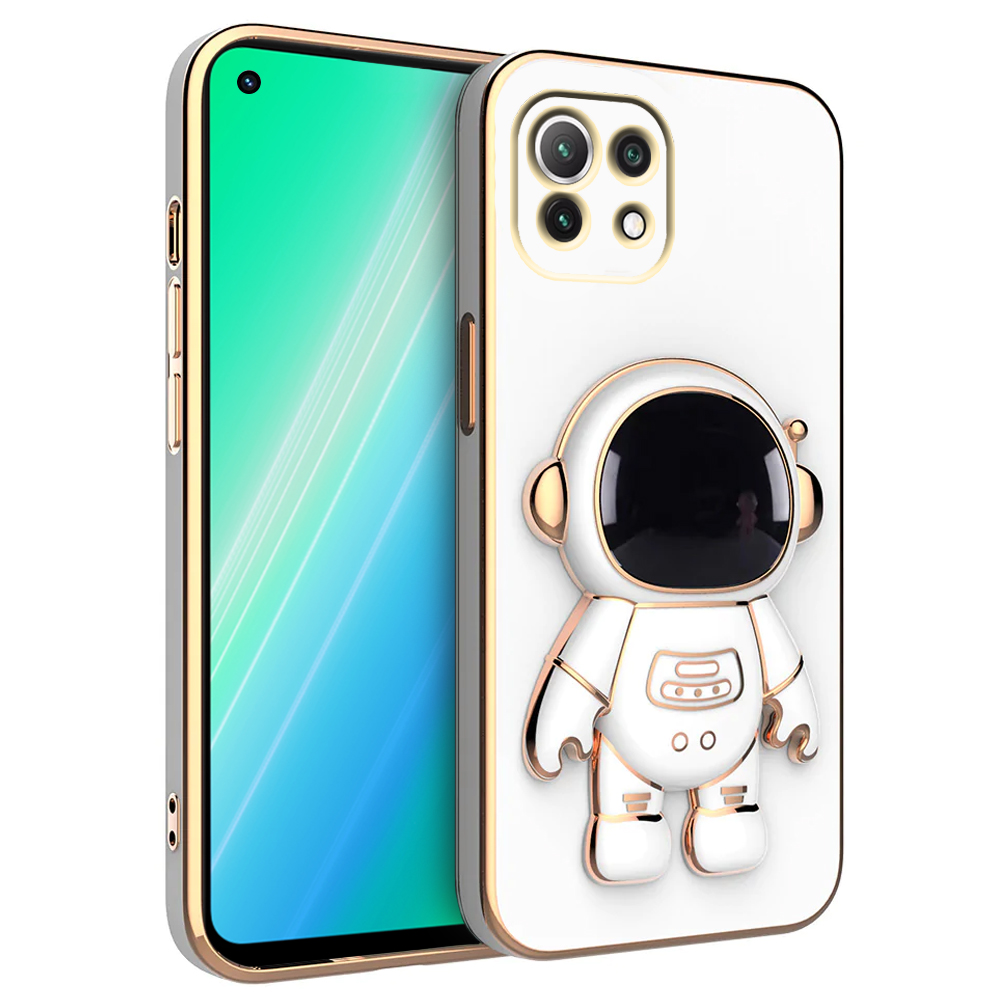 Чехол до Xiaomi Mi 11 Lite / Mi 11 Lite 5G / 11 Lite 5G NE, Astronaut, белый