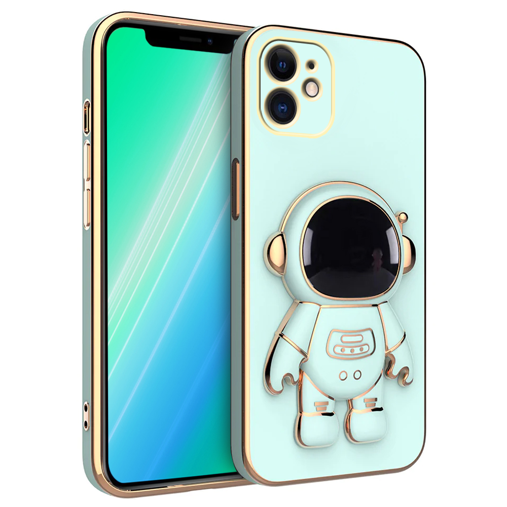 Чехол до iPhone 12 Mini, Astronaut, мятный | Yourcase.com.ua