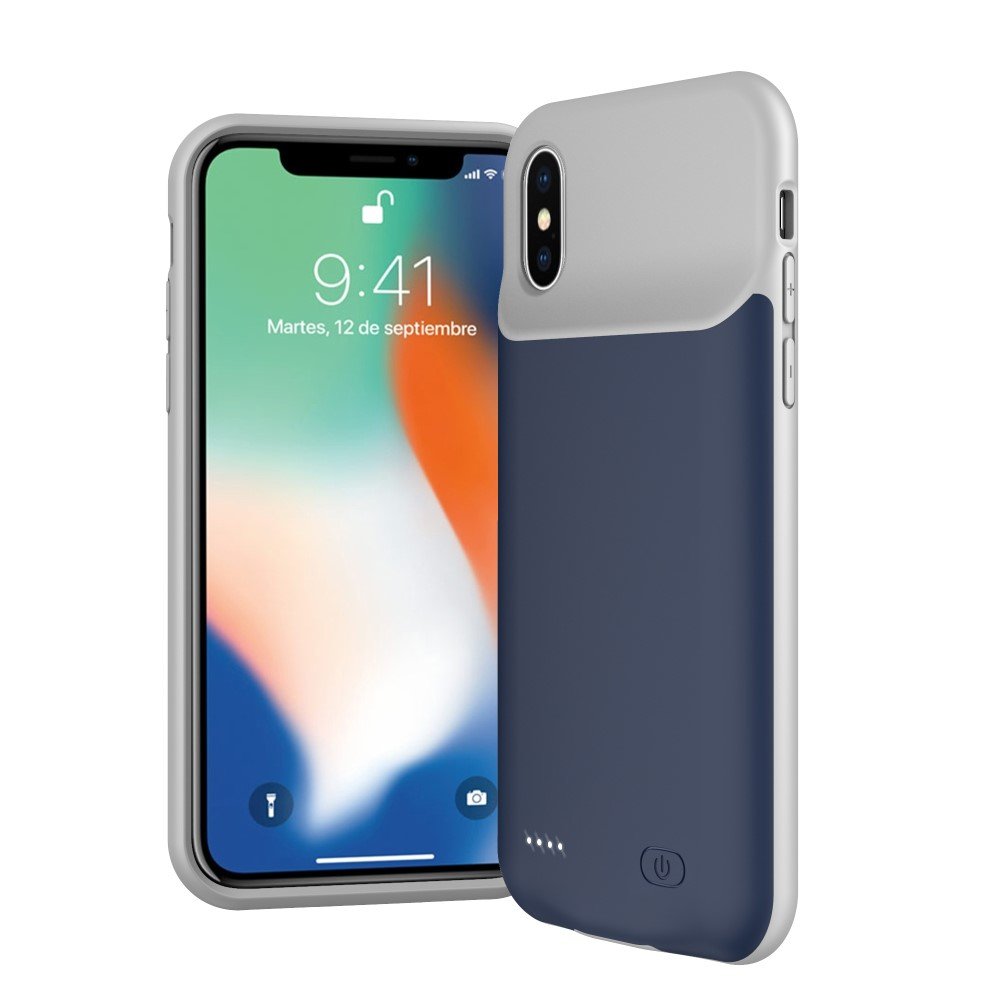 Чехол с батареей 5200mAh до iPhone X/XS, Blue | Yourcase.com.ua