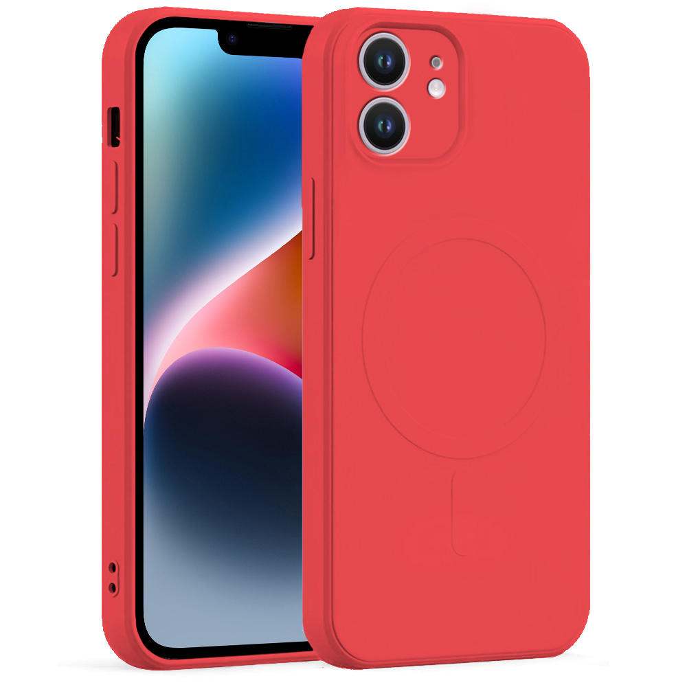 Чехол Silicone до iPhone 12 Mini, MagSafe, Red | Yourcase.com.ua