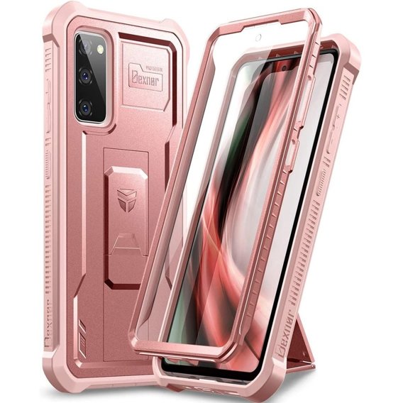 Бронированный чехол для Samsung Galaxy S20 FE, Dexnor Full Body, розовый rose gold