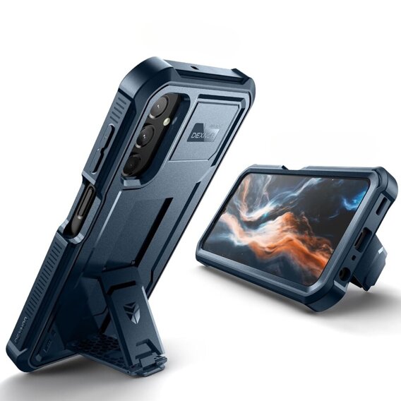 Бронированный чехол для Samsung Galaxy S23 FE, Dexnor Full Body, темно-синий