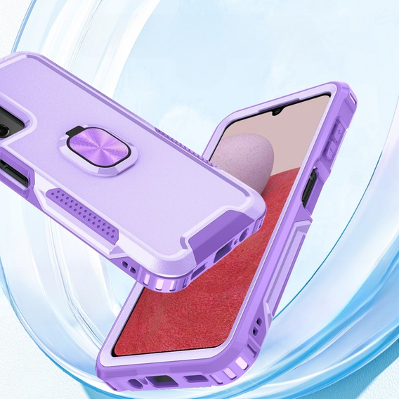 Двухкомпонентный бронированный чехол с кольцом-подставкой для  Samsung Galaxy A14 4G/5G, Purple
