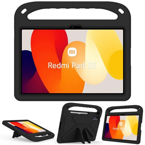 Детский чехол для Xiaomi Redmi Pad SE 11", детский чехол с ручкой, черный