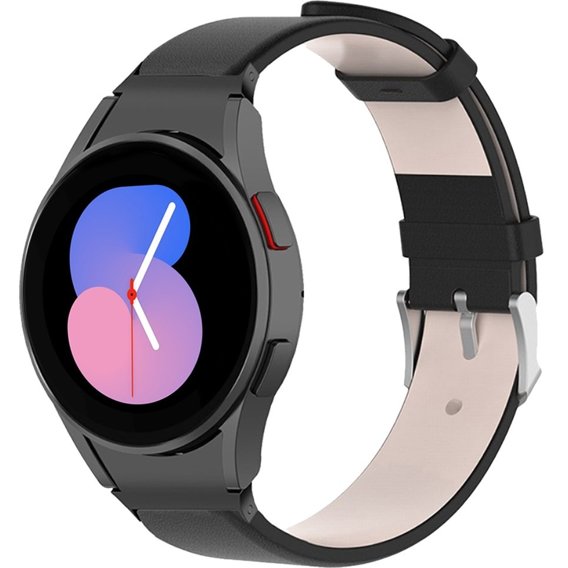 Кожаный ремешок для часов Samsung Galaxy Watch 4 / 5, Black