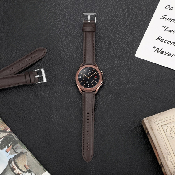 Кожаный ремешок для Samsung Galaxy Watch 42mm - Coffee