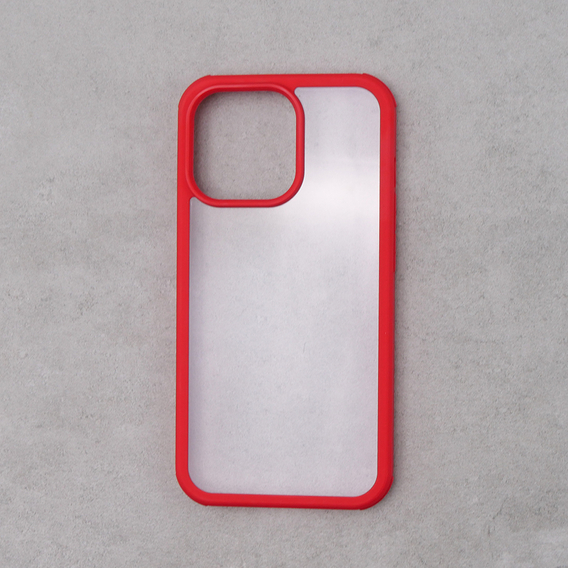 Корпус с закаленным стеклом и рамкой из TPU для iPhone 14 Pro Max, красный