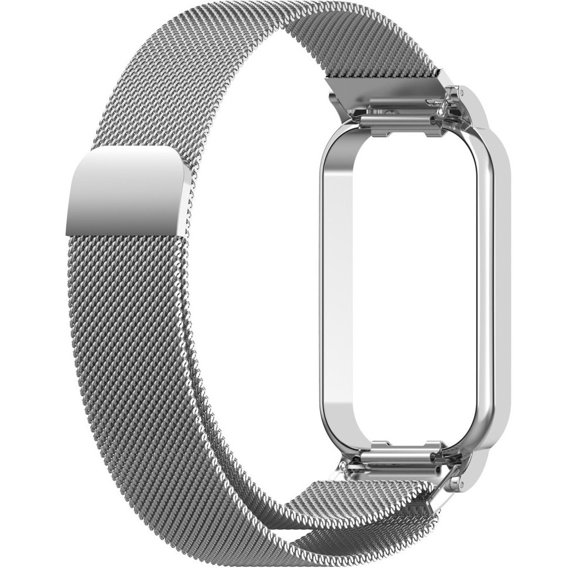 Металический браслет с чехлом для часов Xiaomi Redmi Smart Band 2, Silver