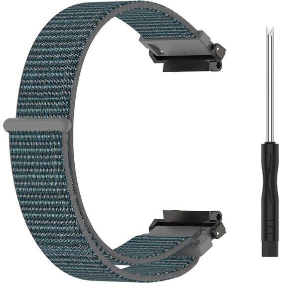 Нейлоновый ремешок до Amazfit T-Rex 2, Cyan Grey