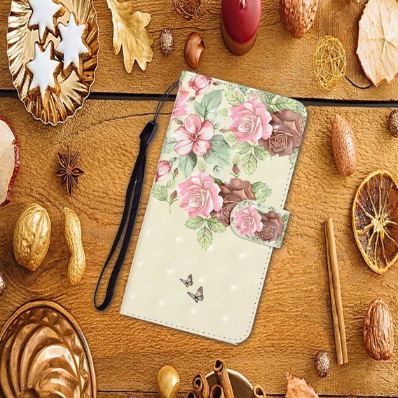 Откидной чехол для Huawei P40, Wallet, butterfly, розовый