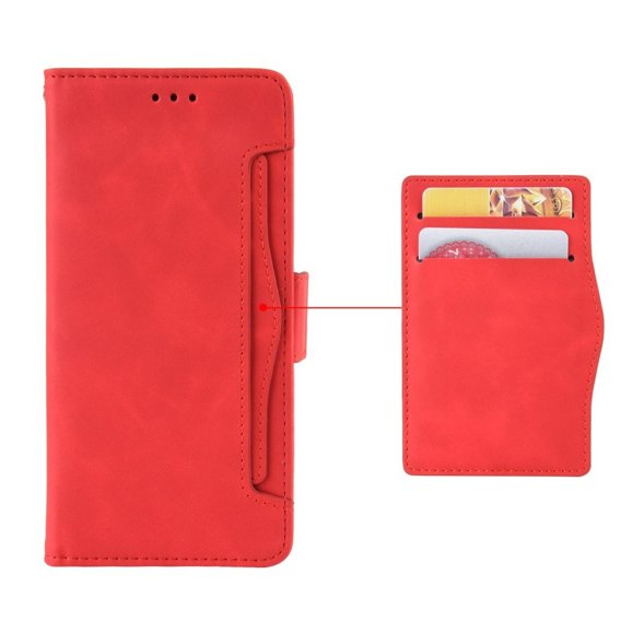 Откидной чехол для Motorola Moto G22, Card Slot, красный