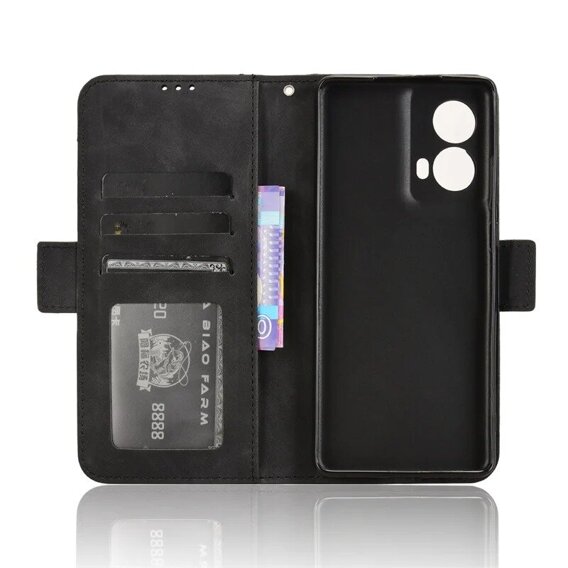 Откидной чехол для Motorola Moto G85, Card Slot, чёрный