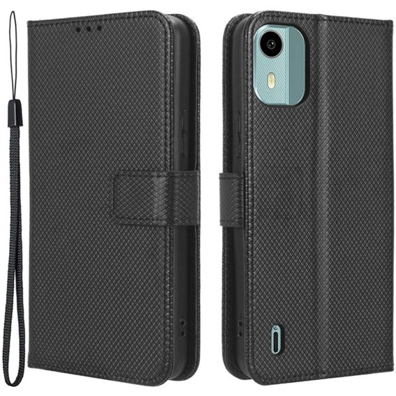 Откидной чехол для Nokia C12 4G, Wallet Smart Magnet, чёрный