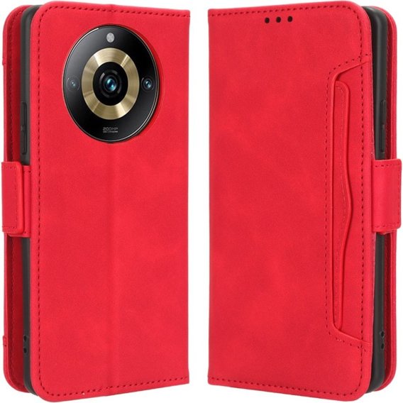 Откидной чехол для Realme 11 Pro 5G / Pro+ 5G, Card Slot, красный