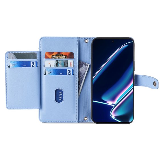 Откидной чехол для Realme 11 Pro 5G / Pro+ 5G, Wallet Zipper Pocket, синий