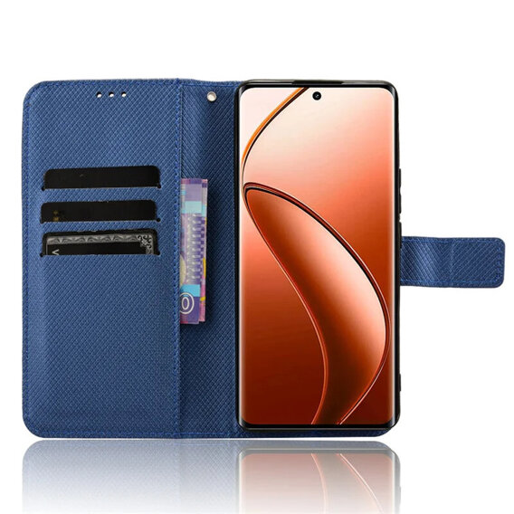 Откидной чехол для Realme 12 Pro 5G / 12 Pro+ 5G, Wallet Smart Magnet, синий