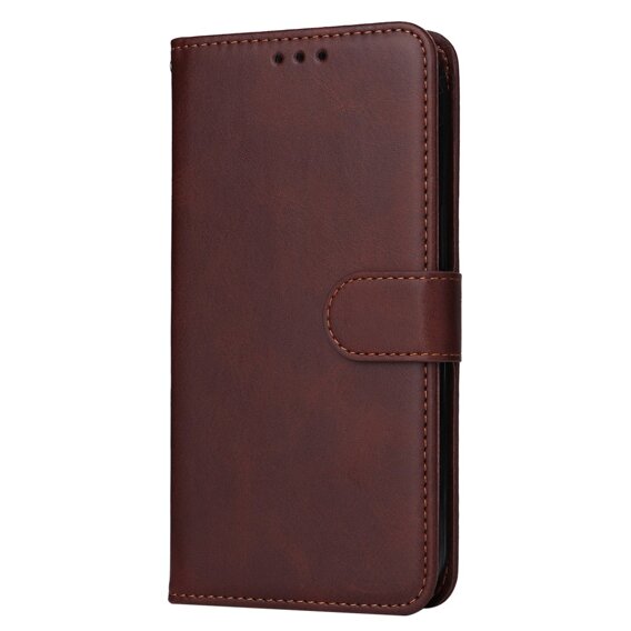 Откидной чехол для Realme C67, Leather Wallet, коричневый
