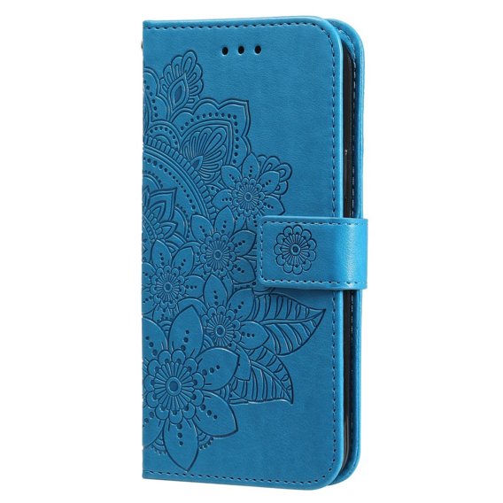 Откидной чехол для Samsung Galaxy A14 4G/5G, Mandala Flower, синий