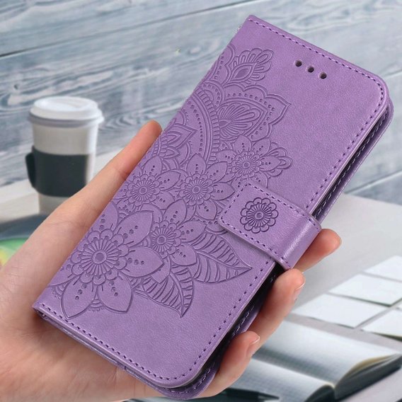 Откидной чехол для Samsung Galaxy A14 4G/5G, Mandala Flower, фиолетовый