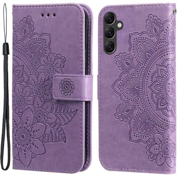 Откидной чехол для Samsung Galaxy A14 4G/5G, Mandala Flower, фиолетовый