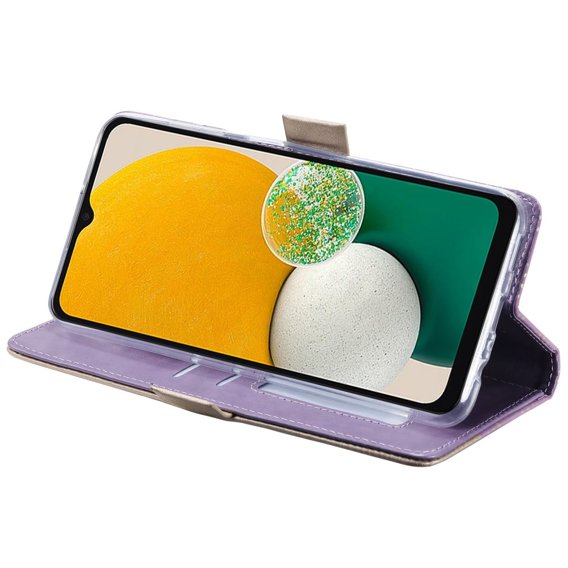 Откидной чехол для Samsung Galaxy A14 4G/5G, Wallet Pocket, Zipper Lace, фиолетовый