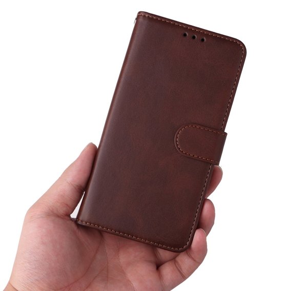 Откидной чехол для Samsung Galaxy A34 5G, Leather Wallet, коричневый